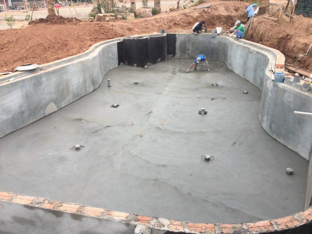 Thi công Hồ cá Koi tại Ba vì bắt đầu dự án